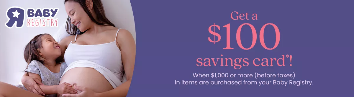 Baby Registry $100 Savings Card