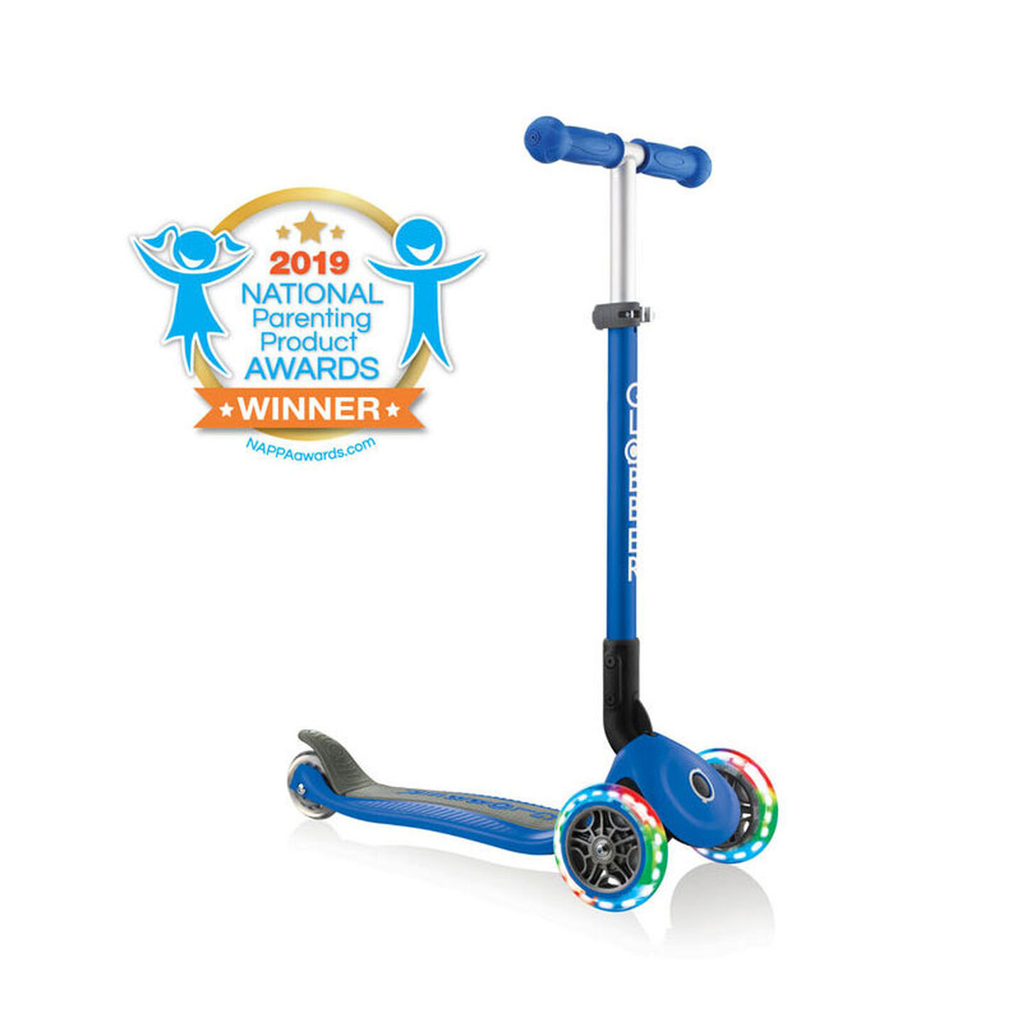 Primo Foldable Light-Up Scooter - Navy Blue