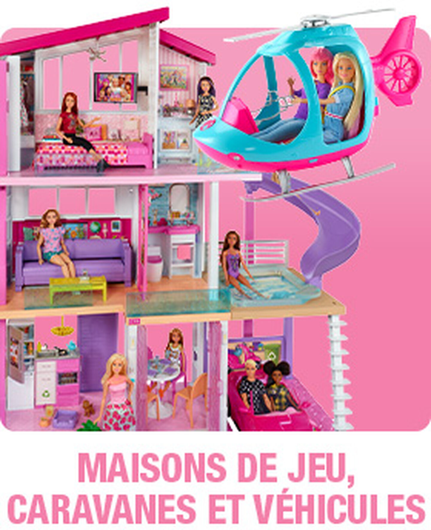 Maison, voitures et caravanes Barbie