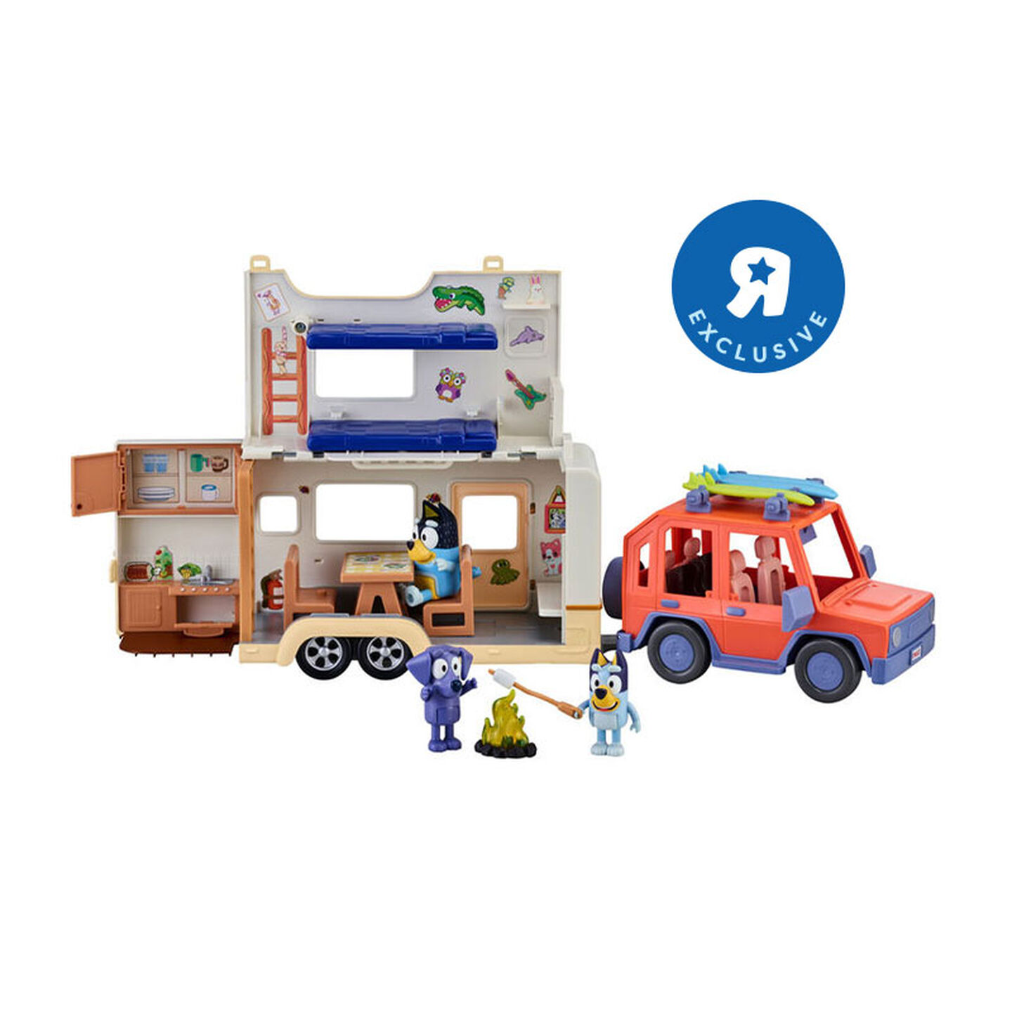 Bluey 4Wd and Campervan Playset