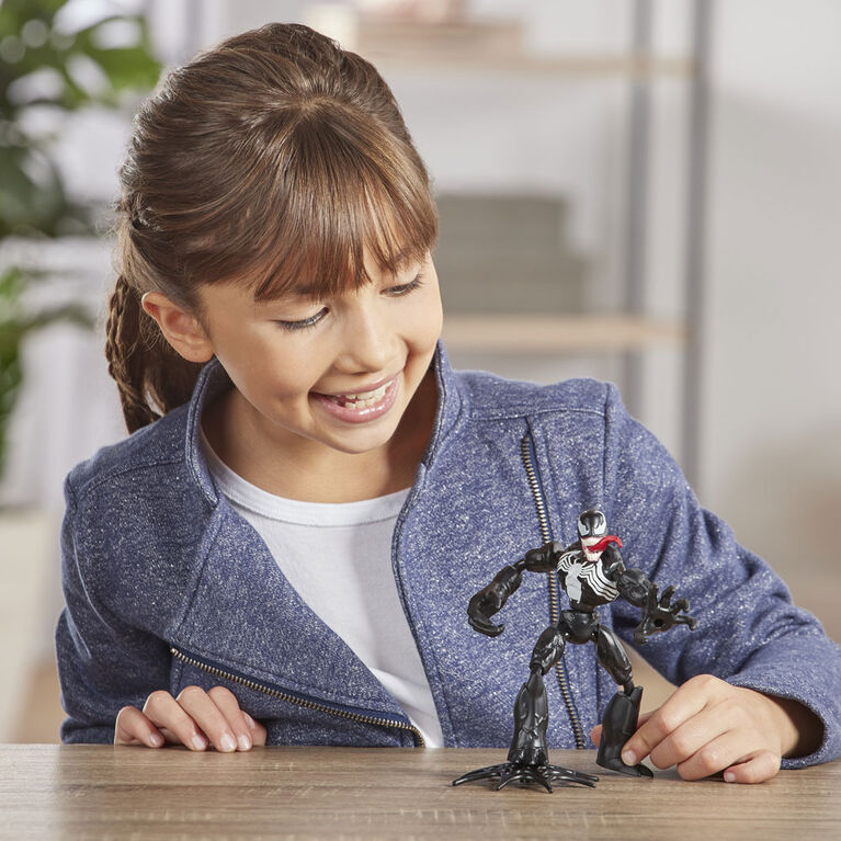 Marvel Spider-Man Bend and Flex Venom Action Figure Toy, 6-Inch Flexible Figure
