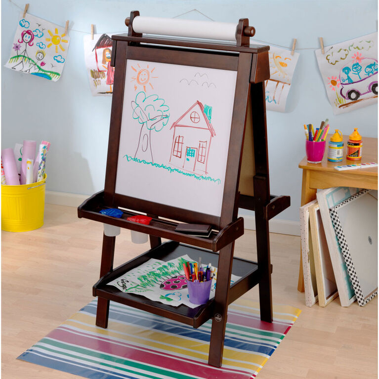 KidKraft - Deluxe Wooden Easel - Espresso