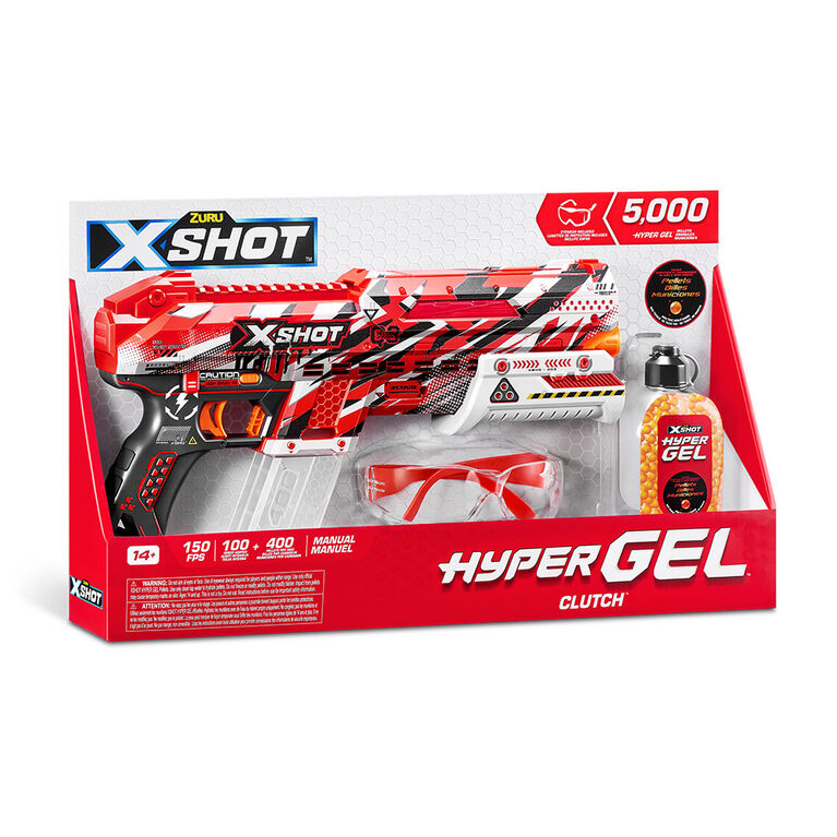 X-Shot Hyper Gel Clutch Blaster (5,000 Hyper Gel Pellets) by ZURU