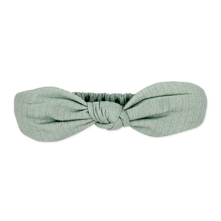 Baby Mode 3 Piece Crinkled Knit Dress Set: Green Floral 18M