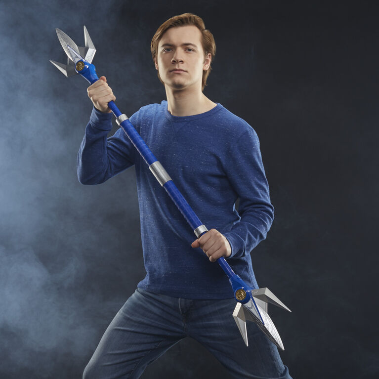 Power Rangers Lightning Collection Mighty Morphin Blue Ranger Power Lance Premium Roleplay Cosplay Collectible Billy Cranston MMPR