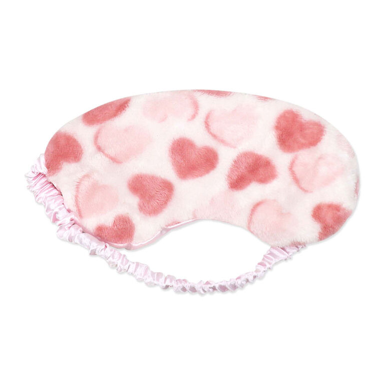 Jesse & Lulu Lounge Blanket with Sleep Mask: Pink Heart Blanket Jesse & Lulu Lounge Blanket with Sleep Mask: Pink Heart Blanket