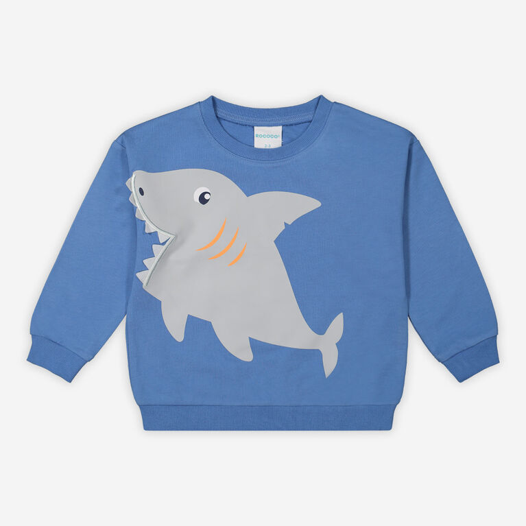 Rococo Haut à manches longues Requin Bleu