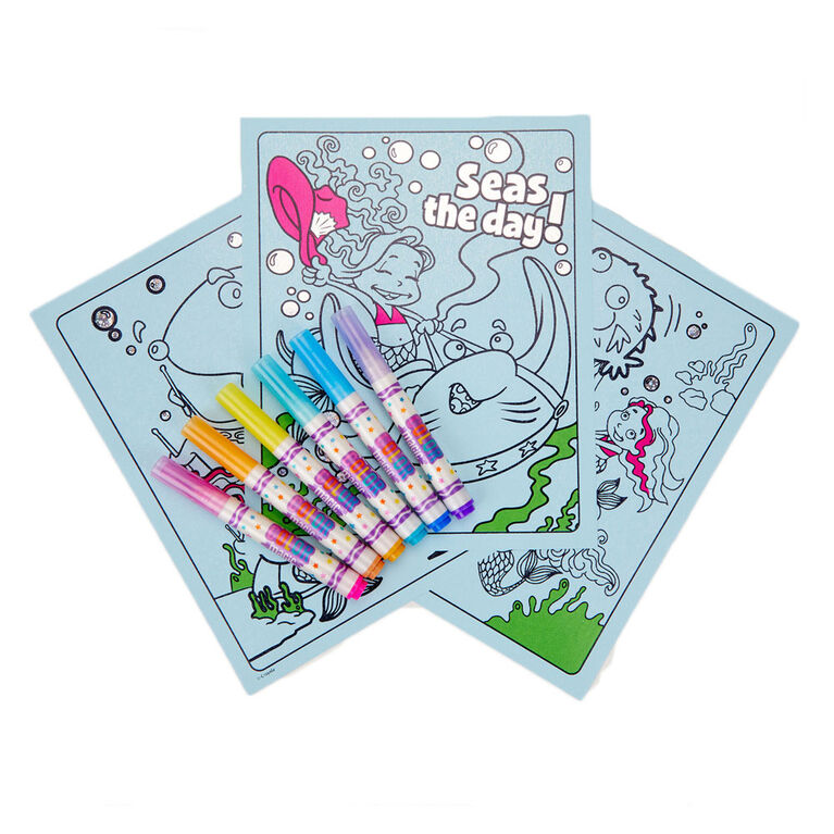 Crayola Color Magic Shimmer Paper & Marker Set, Mermaids