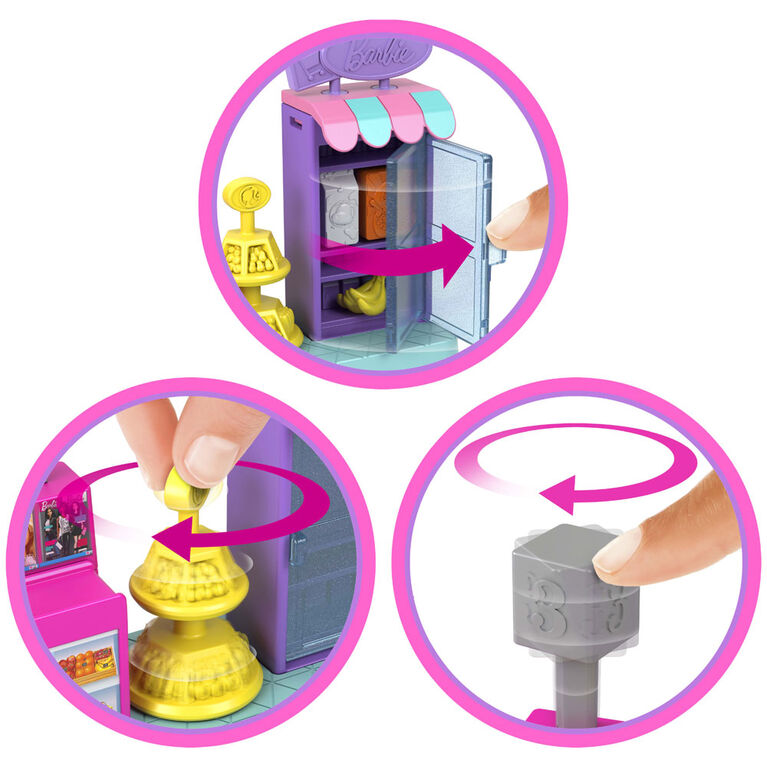 Barbie Mini BarbieLand Collectible Supermarket Playset with 1.5-inch Barbie Doll, Interactive Play Areas for Storytelling Fun Barbie Mini BarbieLand Collectible Supermarket Playset with 1.5-inch Barbie Doll, Interactive Play Areas for Storytelling Fun