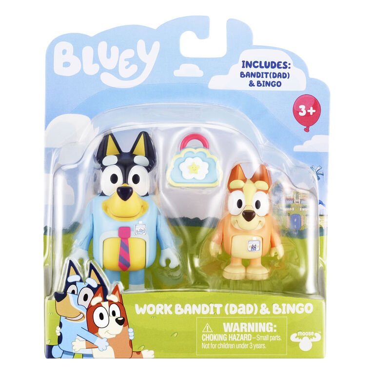 Bluey S5 Figure 2Pack - Papa Au Travail and Bingo