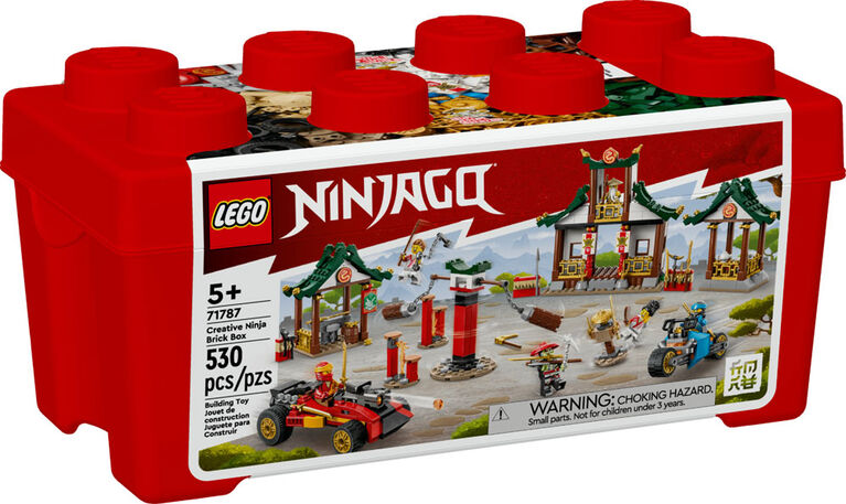 LEGO NINJAGO Creative Ninja Brick Box 71787 Building Toy Set (530 Pieces)