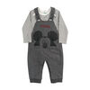 Disney Mickey Mouse ensemble salopette 2 pièces - Gris, 9 mois