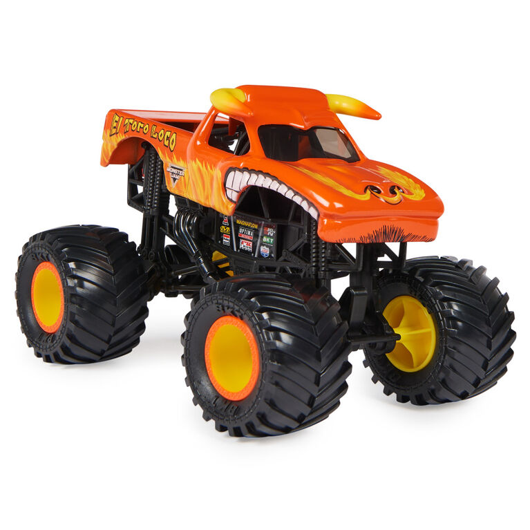 Monster Jam, Official El Toro Loco Monster Truck, Collector Die-Cast Vehicle, 1:24 Scale