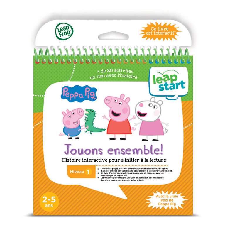 LeapFrog LeapStart Peppa Pig Playing Together - Storybook - French Edition