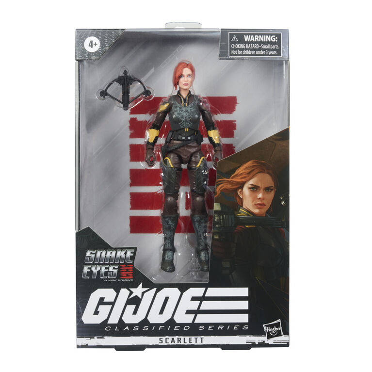 G.I. Joe Classified Series, Snake Eyes: G.I. Joe Origins, figurine Scarlett 20 de qualité, 15 cm, emballage personnalisé
