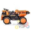 KidsVip 12V Construction Dump Truck w/ RC- Orange - English Edition