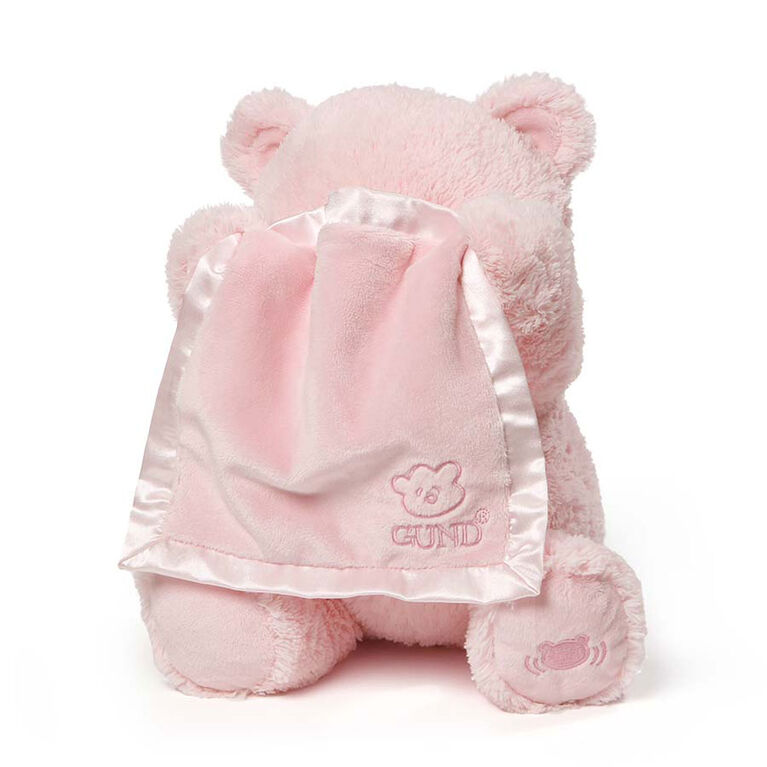 Baby GUND, Ours en peluche animé cache-cache, My 1st Teddy, rose, 29,2 cm