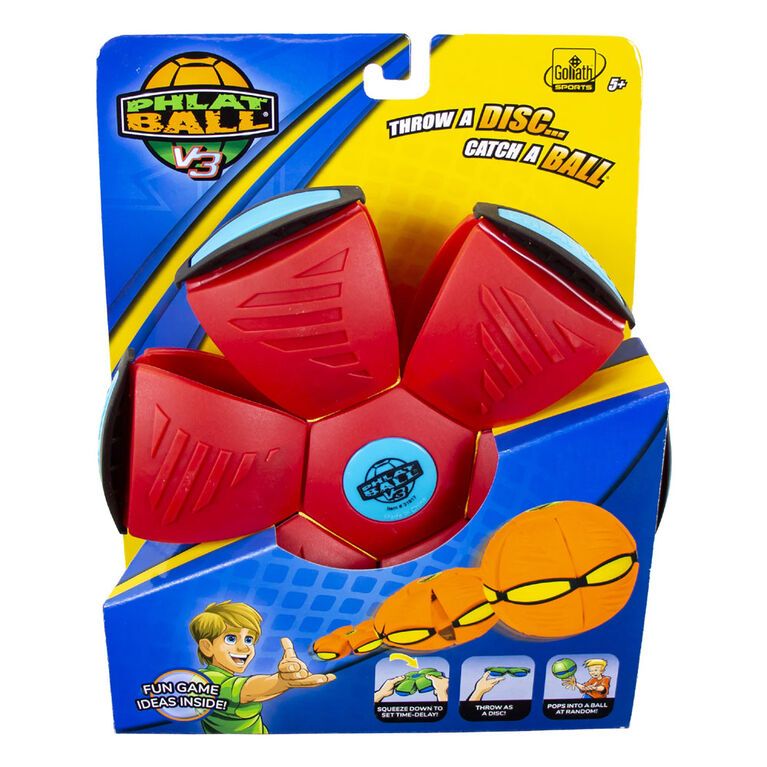 Goliath - Phlat Ball V3 - Red with Blue Bumper - English Edition