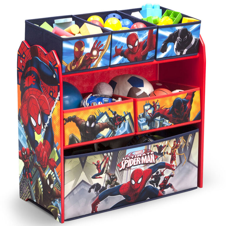 Delta Children  - Marvel Spider-Man 6-Bin Toy Storage Organizer