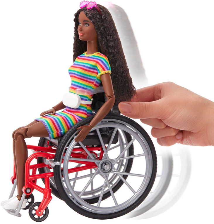 Barbie Fashionistas Doll with Wheelchair & Crimped Brunette Hair