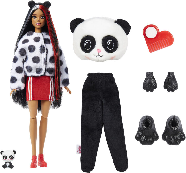 Barbie Cutie Reveal Doll with Panda Plush Costume and 10 Surprises