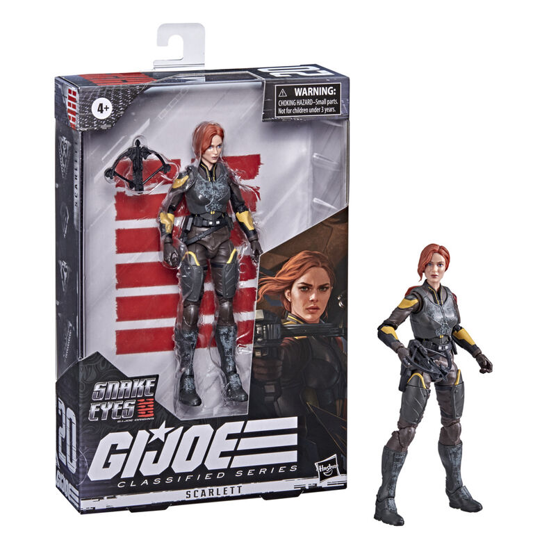 G.I. Joe Classified Series Snake Eyes: G.I. Joe Origins Scarlett Action Figure Collectible 20 Premium Toy, 6-Inch Scale, Custom Package Art