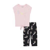 PUMA Short Sleeve Tee & Capri Legging Set Pastel Pink 0-3 Months
