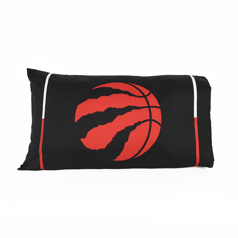 NBA Toronto Raptors 4 Piece Twin Bedding Set with Reversible Comforter, Fitted Sheet, Flat Sheet and Pillowcase by Nemcor
