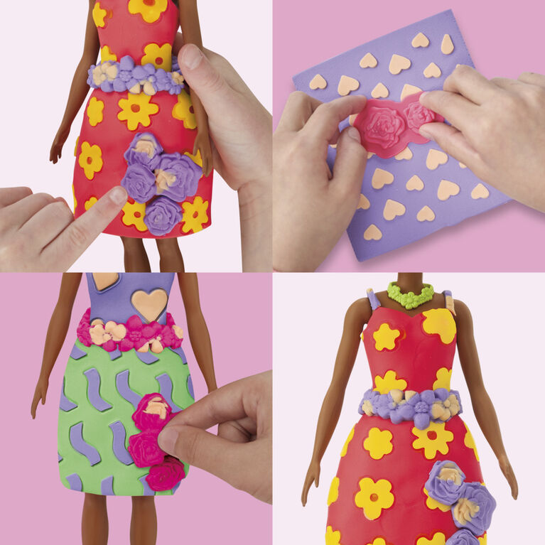 Play-Doh Barbie Fleurs et fleurons, recharges pour coffret de pâte à modeler