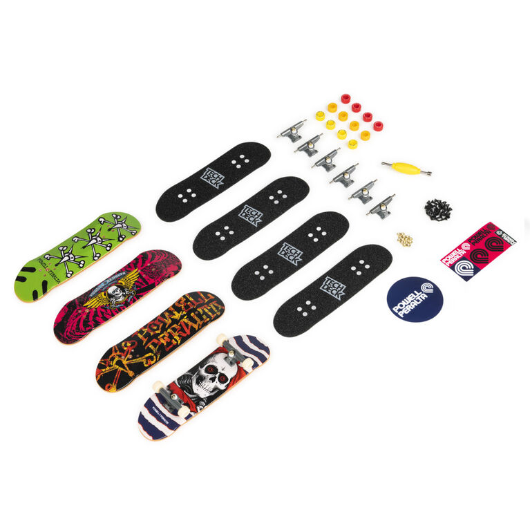 Tech Deck, Ultra DLX Fingerboard 4-Pack, Powell Peralta Skateboards, Collectible and Customizable Mini Skateboards