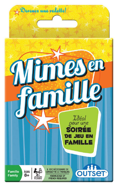 Mimes en famille jeu de cartes