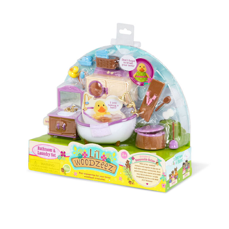 Li'l Woodzeez, Bathroom & Laundry Playset