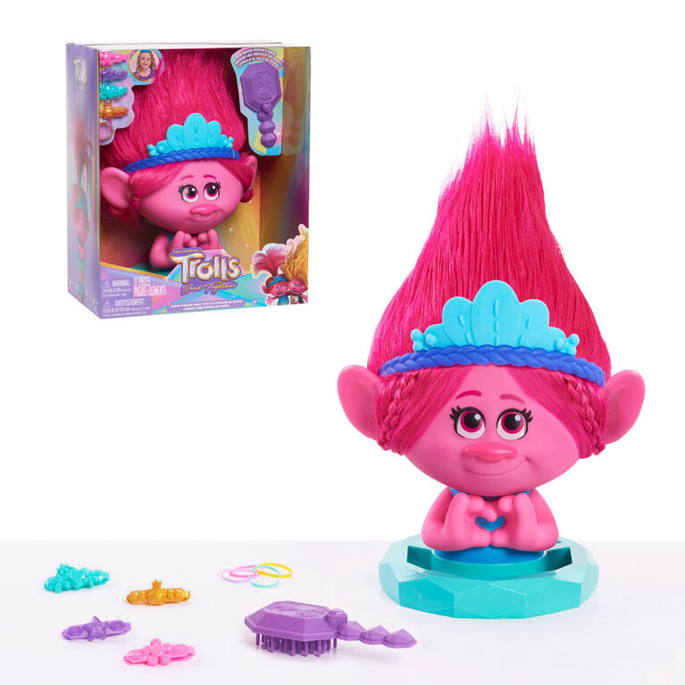 DreamWorks Trolls Band Together Poppy Styling Head, 11-pieces, Pink
