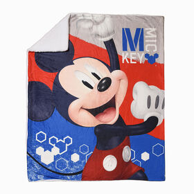 Disney Mickey Mouse Sherpa Throw Blanket, 50 x 60 inches