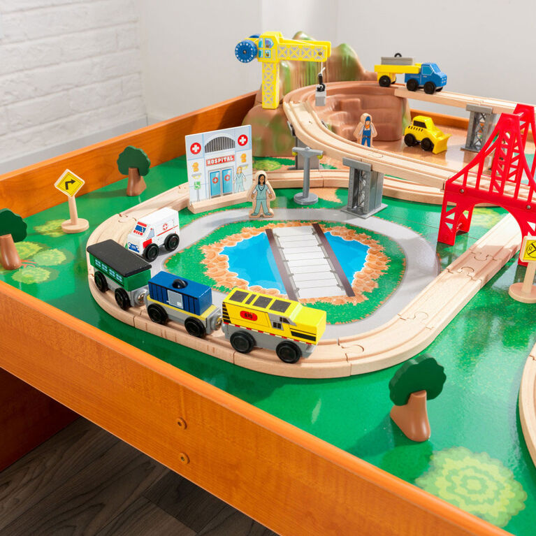 KidKraft - Table et coffret train Un tour en ville