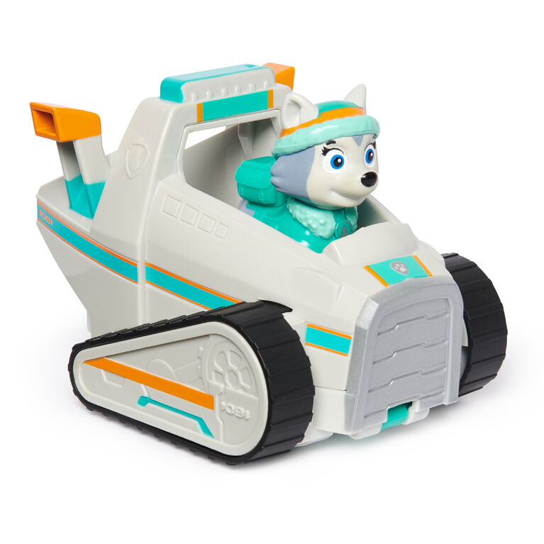 PAW Patrol, Everest Snow Plow, Véhicule avec figurine articulée à collectionner, jouets respectueux de la planète