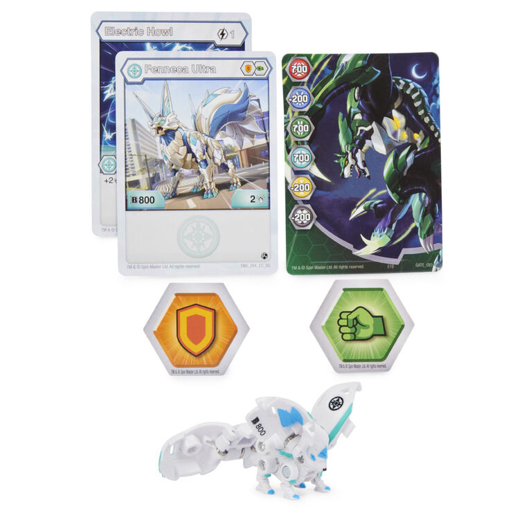 Bakugan Ultra, Fenneca, 3-inch Tall Geogan Rising Collectible Action Figure and Trading Card