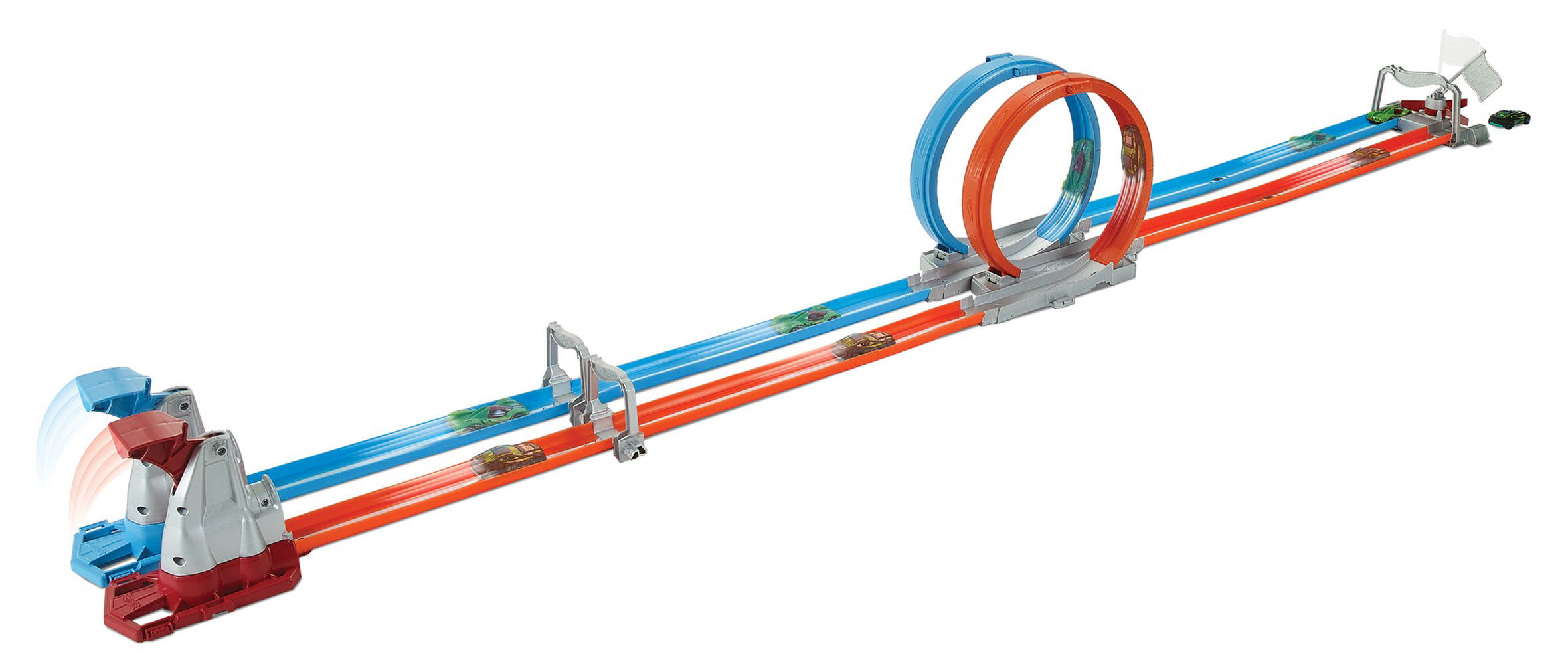 hot wheels double loop launcher