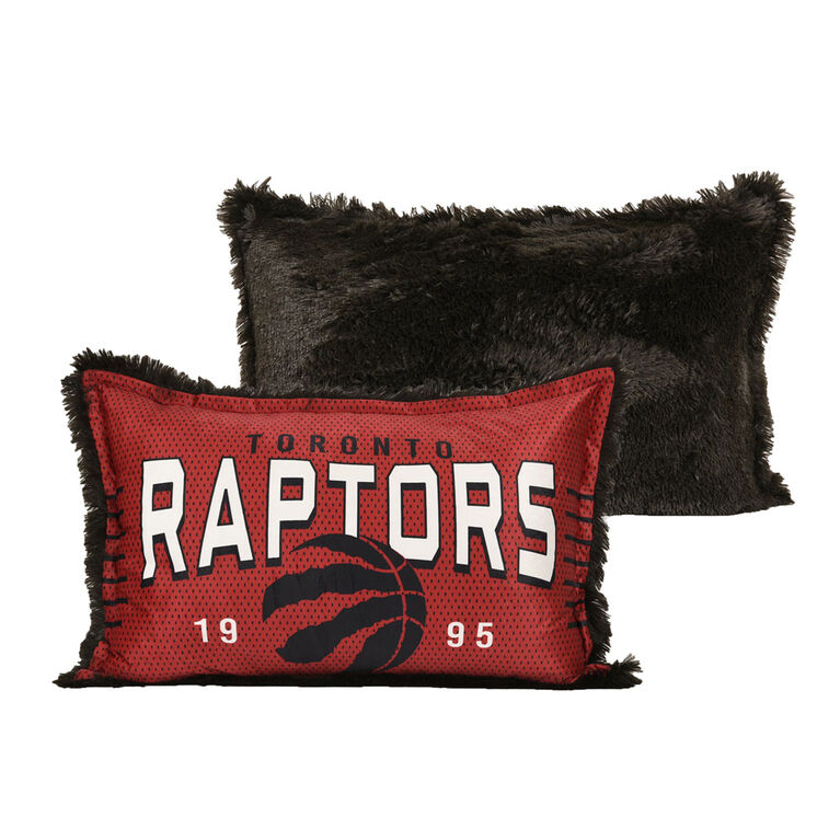 Oreiller géant en fourrure funky pour enfants NBA Toronto Raptors, 20 po x 30 po