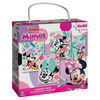 Disney, Minnie Mouse 4 Jigsaw Puzzle Bundle 48-Piece Tropical Beach Landscape with Portable Rope Gift Box, for Kids Ages 4 and up