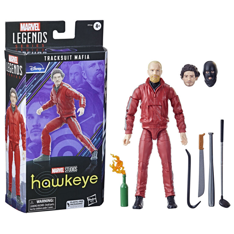 Marvel Legends Series Tracksuit Mafia, Hawkeye 6-Inch Action Figures - R Exclusive