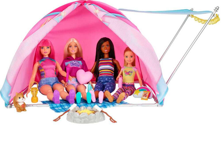 Barbie-Coffret Vive le Camping It Takes Two avec tente et 2 poupées