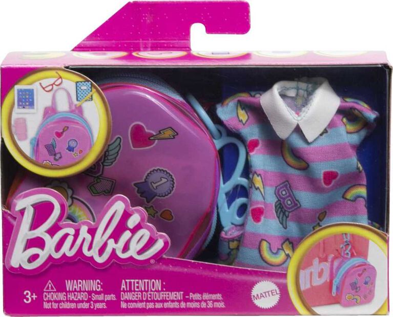 Barbie - Tenue - Sac de luxe avec tenue scolaire et accessoires