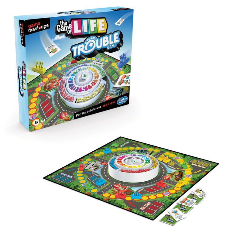Game Mashups: The Game of Life Trouble Board Game, Combines Gameplay of 2 Classic Games - R Exclusive - English Edition
