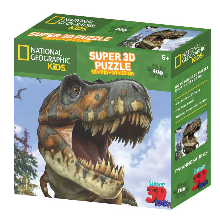 Casse-t&ecirc;te 3D National Geographic  Tyrannosaurus 100 pc