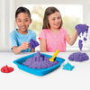 Kinetic Sand, Sandbox Playset with 1lb of Purple Kinetic Sand and 3 Molds