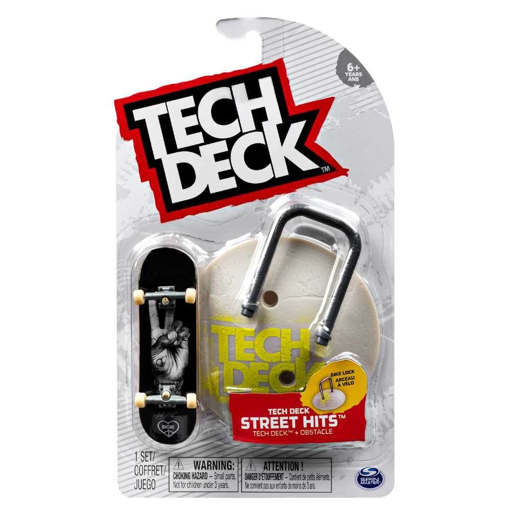 Tech Deck, Street Hits, DGK Skateboards Fingerboard with Bike Lock Obstacle 