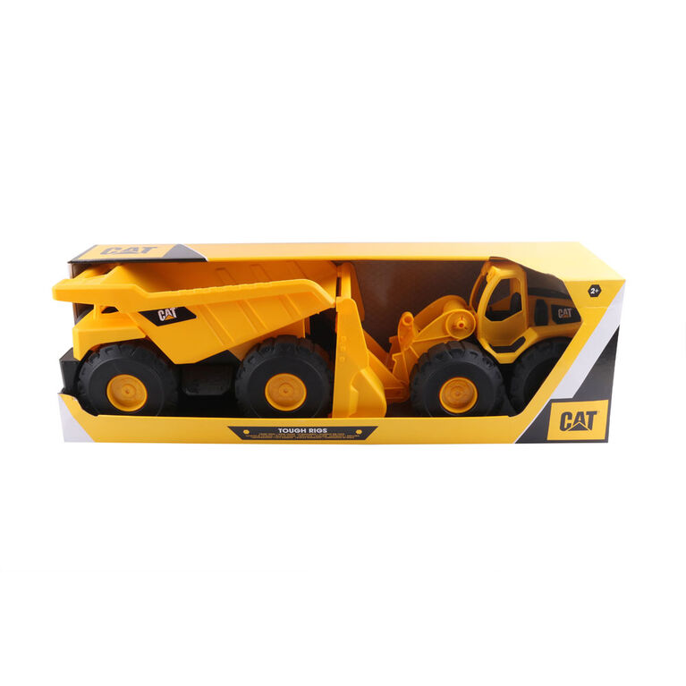 Cat Tough Rigs 2 Pack Dump Truck & Wheel Loader