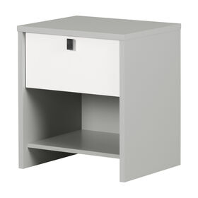 Cookie 1-Drawer Nightstand Soft Gray WH
