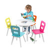 Ensemble table ronde et rangement + 4 chaises